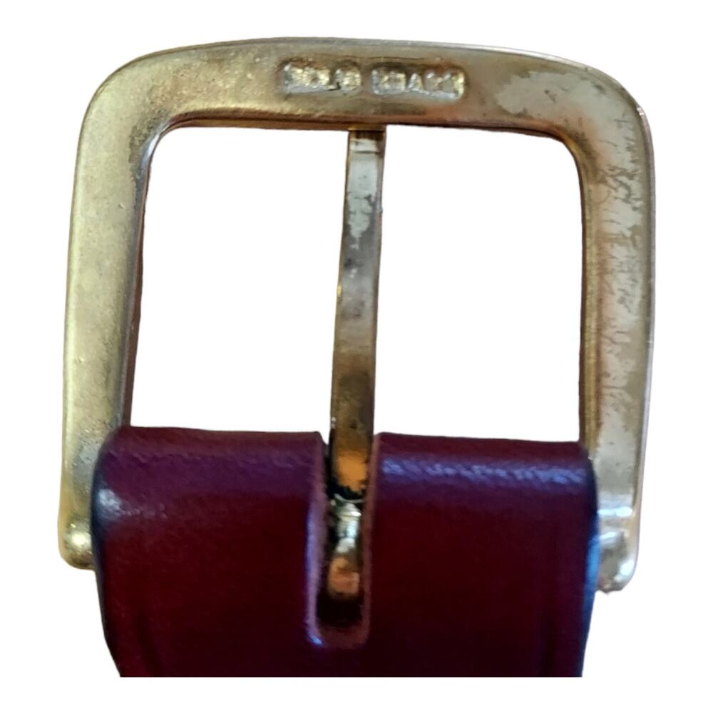 RARE Phillip Hawk Saddler Shoemaker Leather Brass Buckle Belt Hand Crafted 36 - Picture 3 of 4